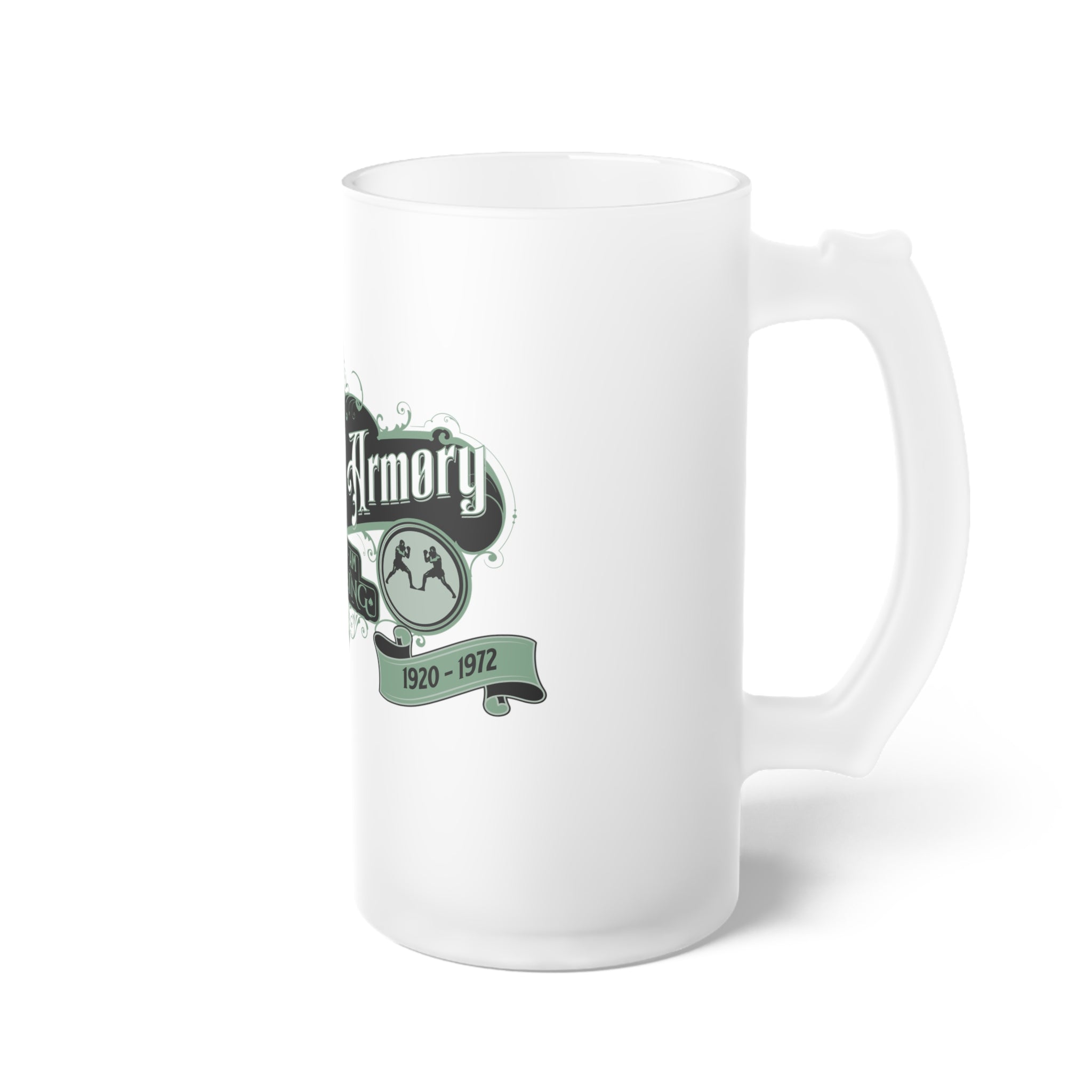 Paterson Armory Boxing Frosted Glass Beer Mug