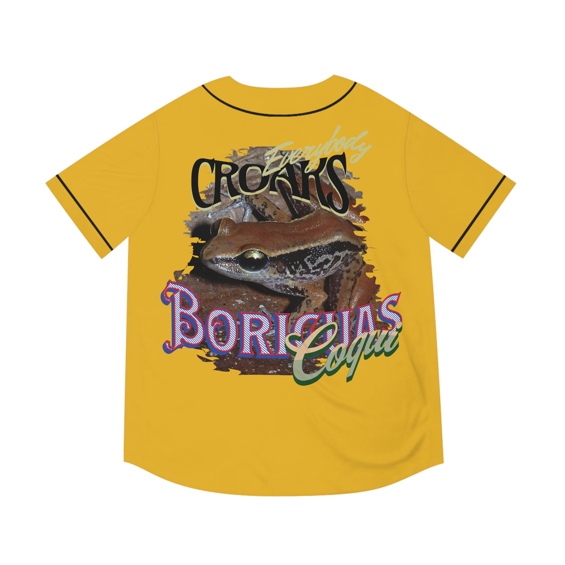 EC Boricuas Coqui Baseball Jersey Bz Ylw
