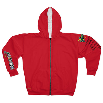 3 Wise Skulls Zip Hoodie DRd