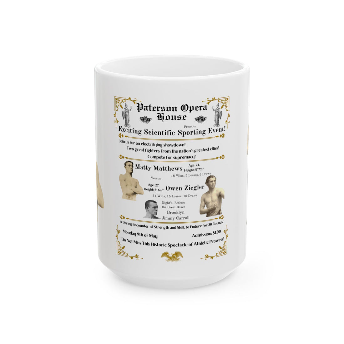 Paterson Opera House Fight Poster Ceramic Mug
