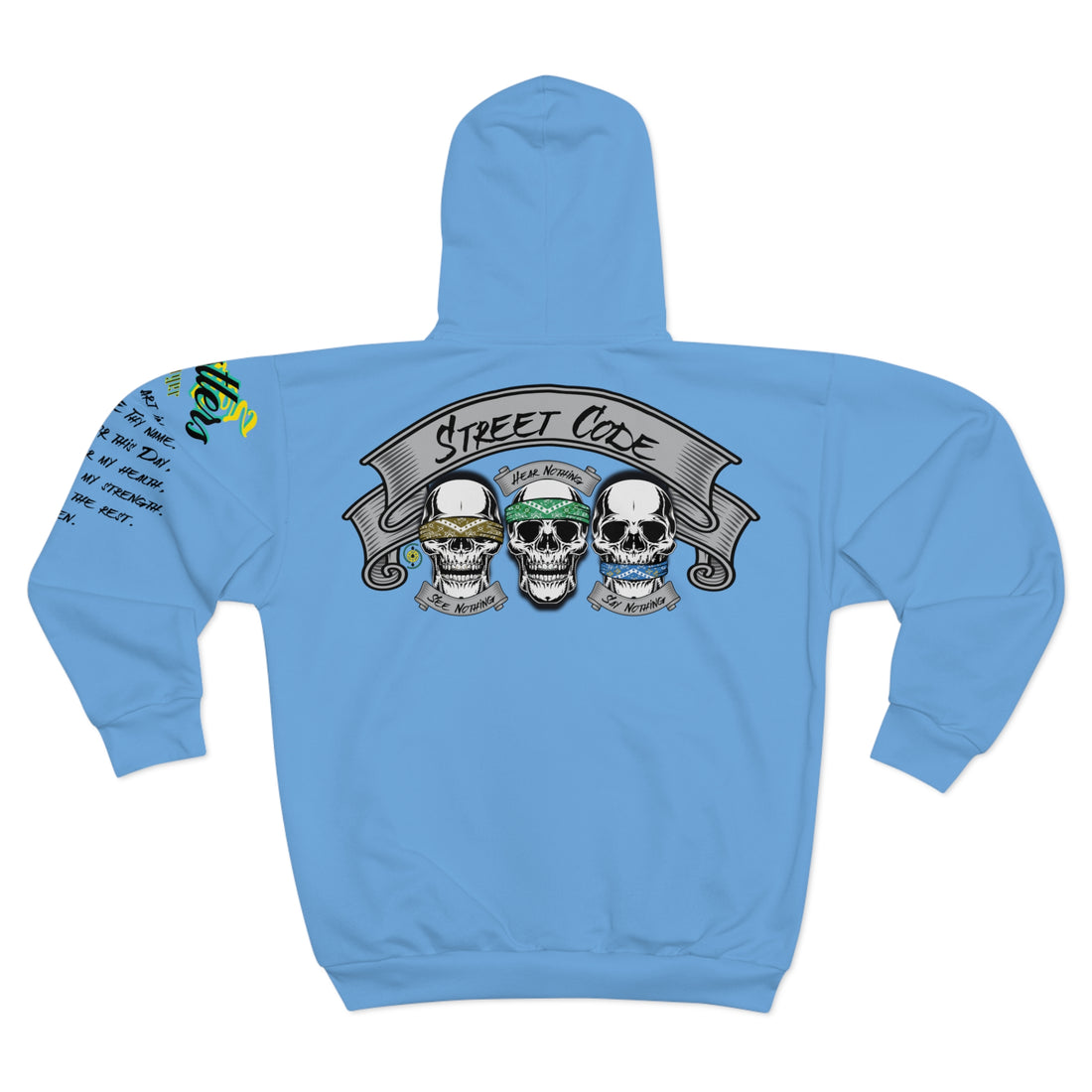 3 Wise Skulls Zip Hoodie SkB