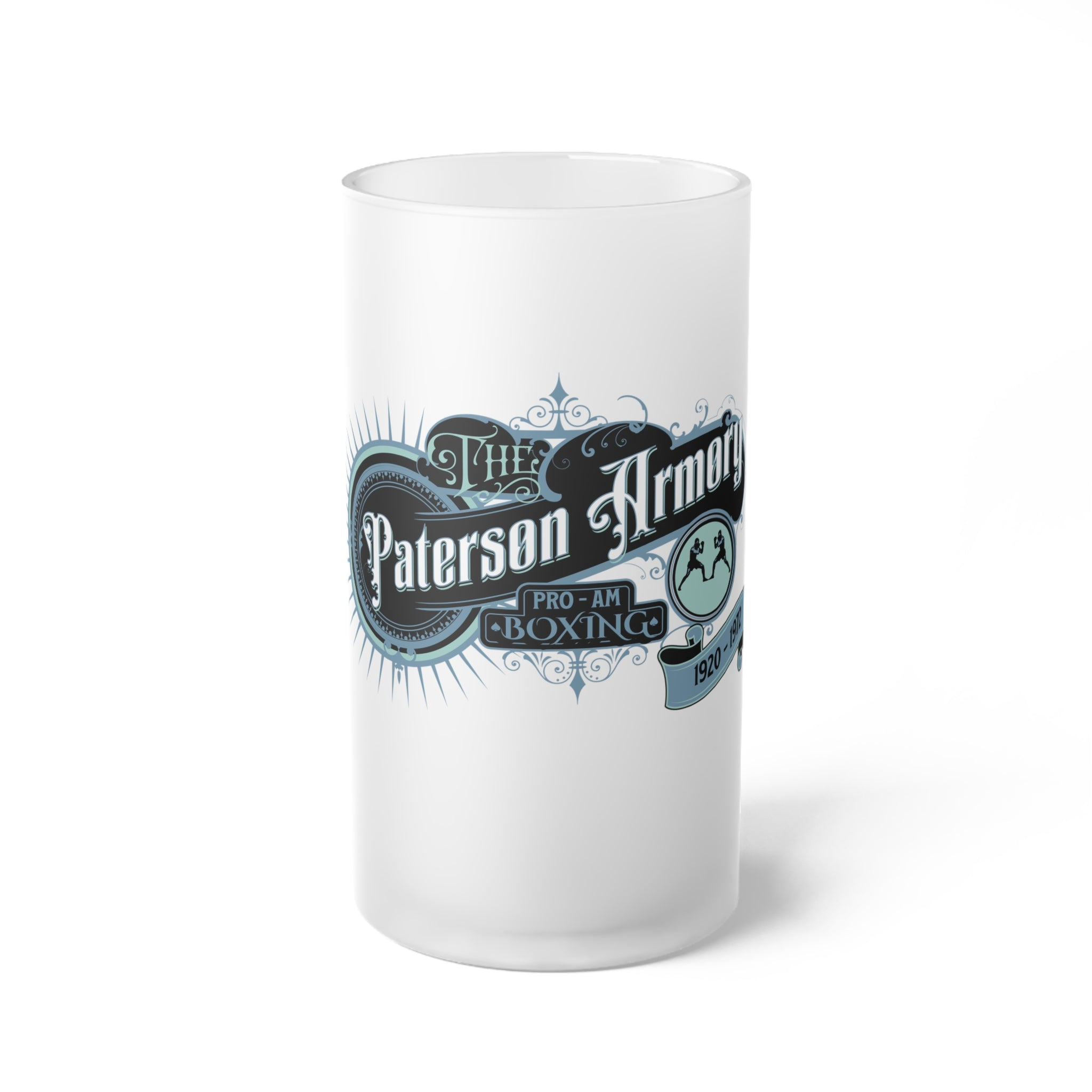 Paterson Armory Boxing Frosted Glass Beer Mug